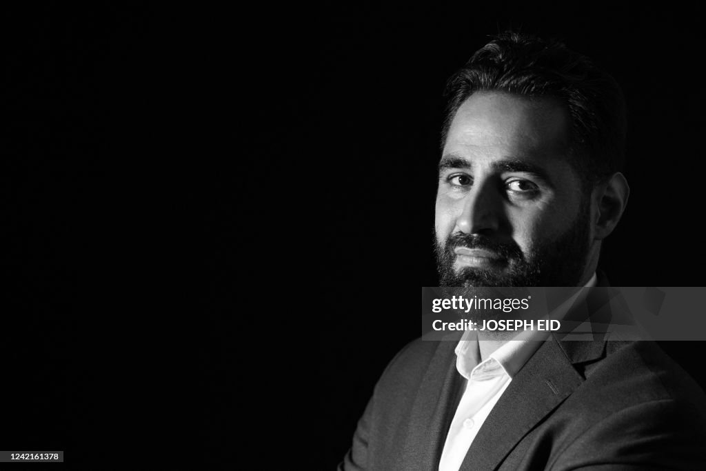 Hamdan Raza Lebanese MP Firas Hamdan poses during a studio photoshoot session at ...