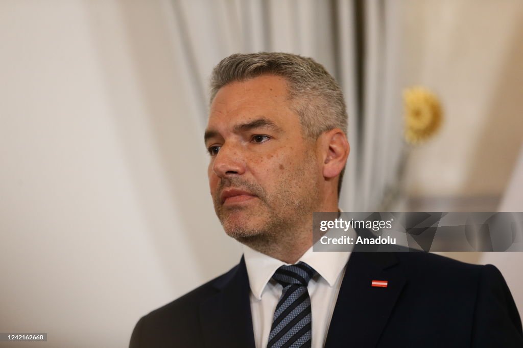 Karl Prim Austrian Prime Minister Karl Nehammer and Hungarian Prime Minister ...