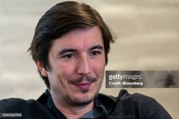 Vlad Tenev, chief executive officer and co-founder of Robinhood Markets Inc., during an interview at the company's headquarters in Menlo Park,...