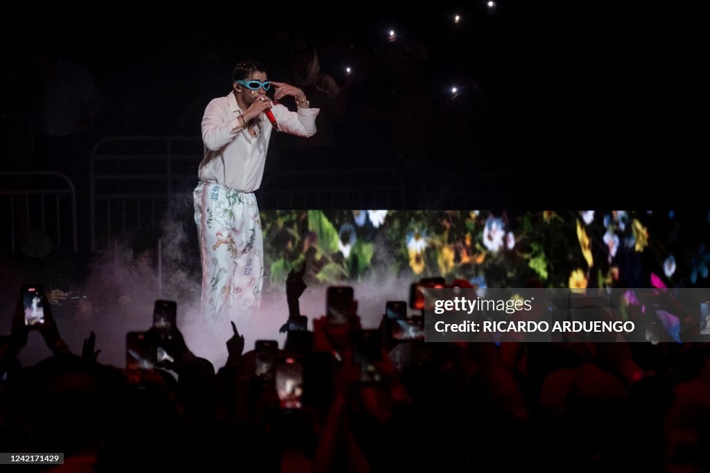 Portrico Rapper Puerto Rican rapper Bad Bunny performs on stage as part of his... News ...