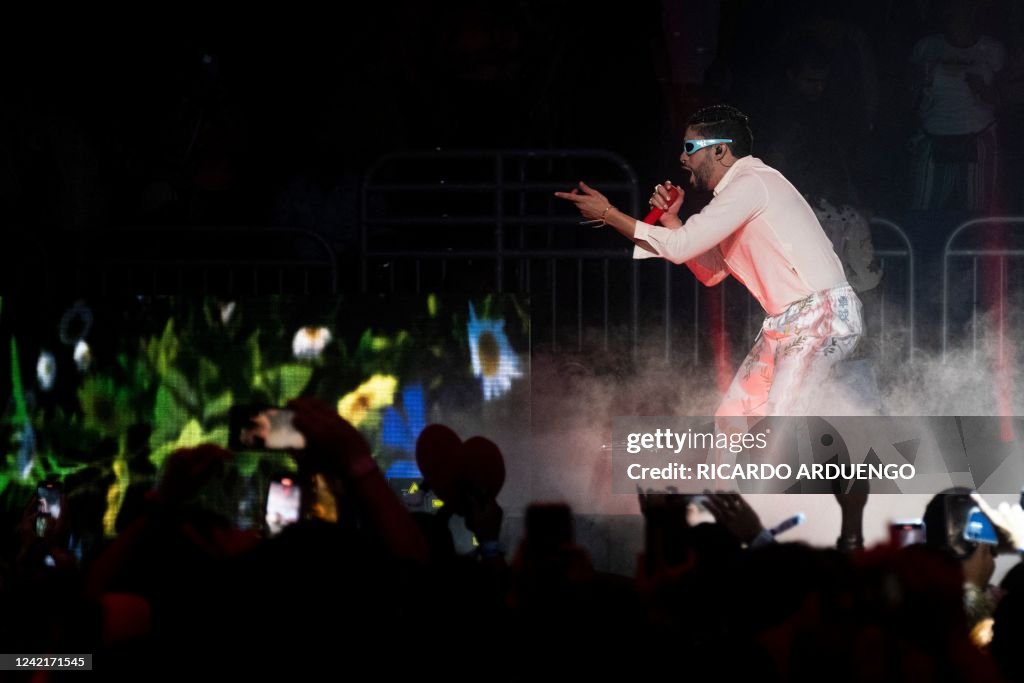 Portrico Rapper Puerto Rican rapper Bad Bunny performs on stage as part of his... News ...