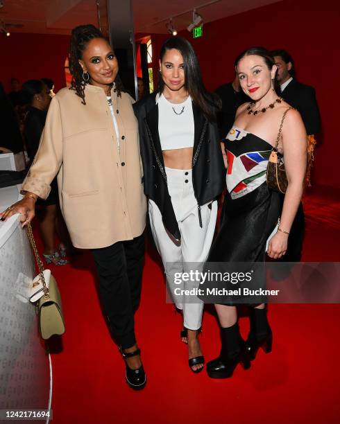 Ava DuVernay, Jurnee Smollett and Alexandra Mandelkorn at the Louis Vuitton 200 Trunks 200 Visionaries Exhibit Opening on July 28, 2022 in Los...