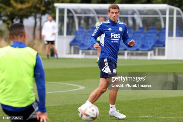 Dennis Praet of Leicester City during the Leicester City training session at Leicester City Training Ground, Seagrave on July 28th, 2022 in...