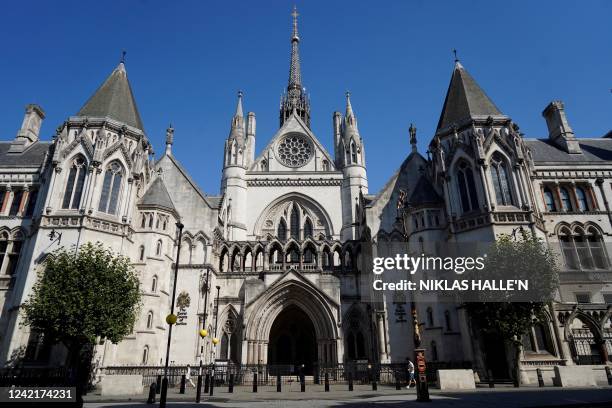 Picture shows the Royal Cours of Justice in London on July 29, 2022.