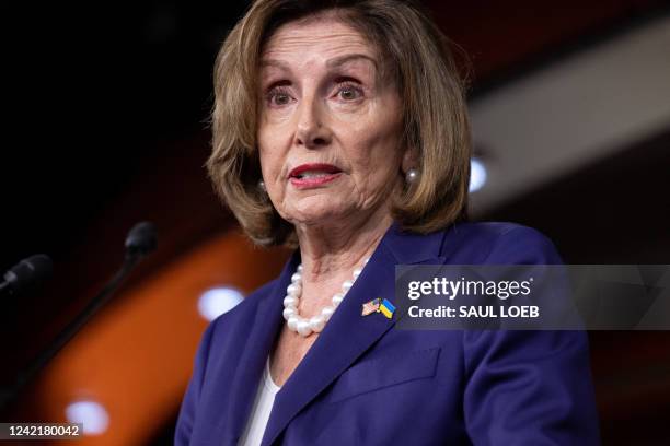 Speaker of the House Nancy Pelosi, Democrat of California, holds her weekly press conference on Capitol Hill in Washington, DC, July 29, 2022.