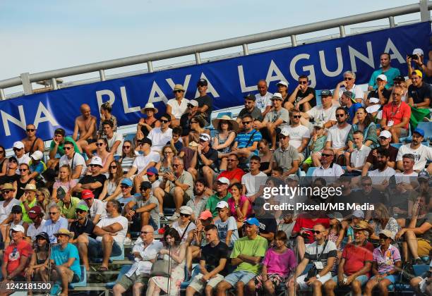 Fans cheer on the stands during Croatia Open - Day 6 match between Jannik Sinner of Italy and Roberto Carballes Baena of Spain at Goran Ivanisevic...