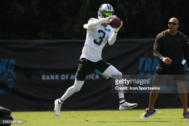 Carolina Panthers wide receiver Robbie Anderson during the Carolina Panthers training camp at Wofford College in Spartanburg, S.C. On July 29, 2022.
