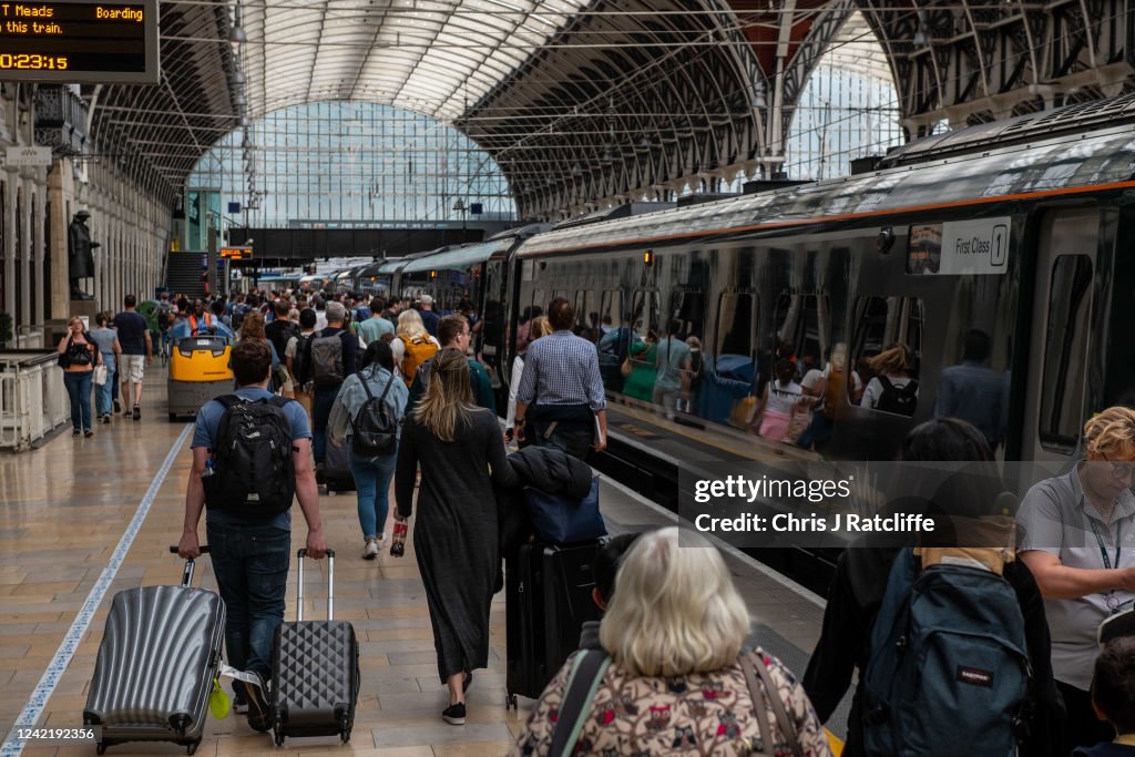 Train Driver Members Of The Union ASLEF Strike Over Pay