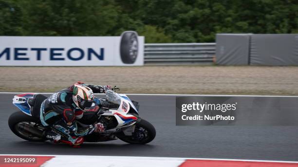 Peter Hickman GBR BMW M1000 RR BMW Motorrad WorldSBK Team during the World SuperBike - SBK Prosecco DOC Czech Round 6 - Free Practice and...