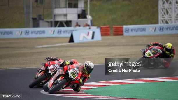 Alvaro Bautista ESP Ducati Panigale V4R ARUBA.IT Racing - Ducati during the World SuperBike - SBK Prosecco DOC Czech Round 6 - Free Practice and...