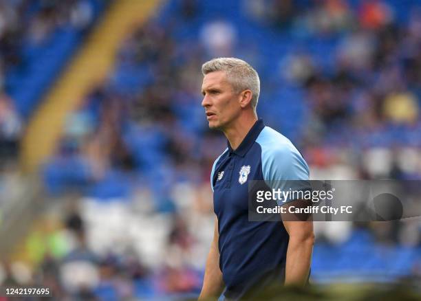 Steve Morison, Manager of Cardiff City of Cardiff City FC during the Sky Bet Championship between Cardiff City and Norwich City at Cardiff City...