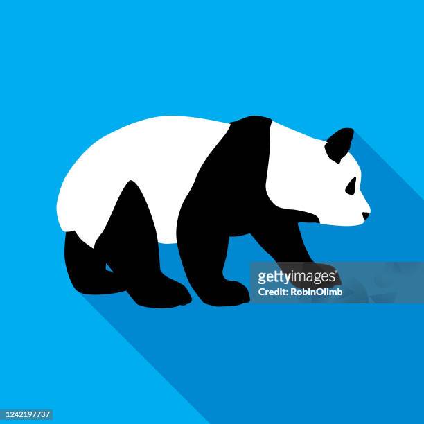ilustraciones, imágenes clip art, dibujos animados e iconos de stock de icono del oso panda - panda