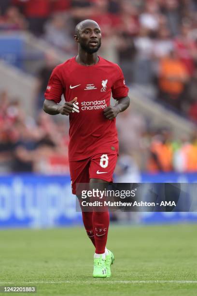 Naby Keita of Liverpool during The FA Community Shield match between Liverpool and Manchester City at The King Power Stadium on July 30, 2022 in...