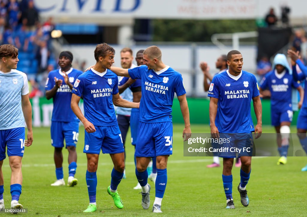 Tom Sang and Max Watters of Cardiff City FC during the Sky Bet News  Photo - Getty Images