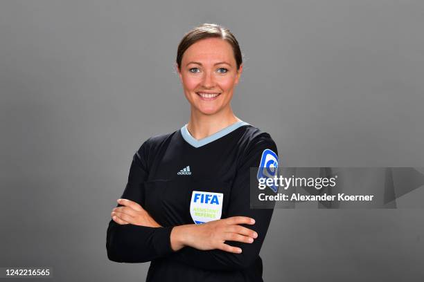 Vanessa Arlt attends the DFB Female Referees Photo Session on July 30, 2022 in Kamen, Germany.