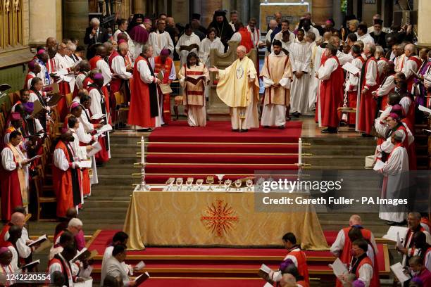 The Archbishop of Canterbury Justin Welby leads the opening service of the 15th Lambeth Conference at Canterbury cathedral in Kent. Picture date:...
