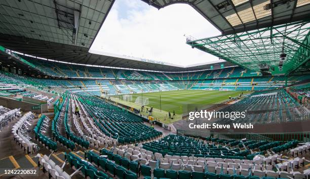 General view before the Cinch Scottish Premiership match between Celtic FC and Aberdeen FC at Celtic Park on July 31, 2022 in Glasgow, United Kingdom.