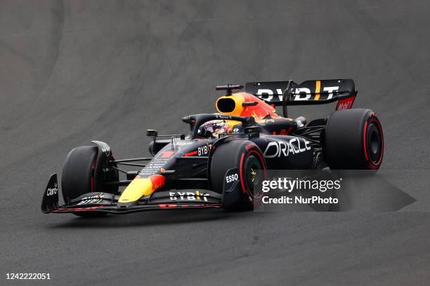 Max Verstappen of Red Bull Racing during the Formula 1 Hungarian Grand Prix at Hungaroring in Budapest, Hungary on July 31, 2022.