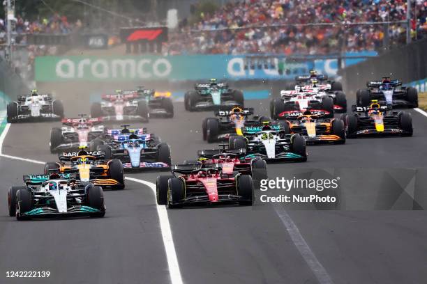 Start of the Formula 1 Hungarian the Formula 1 Hungarian Grand Prix at Hungaroring in Budapest, Hungary on July 31, 2022.