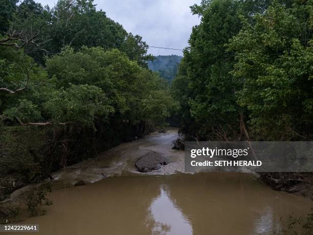 The North Fork Kentucky River, which flooded due to heavy rains in parts of eastern Kentucky, in Jackson County, Kentucky, on July 31,2022. -...
