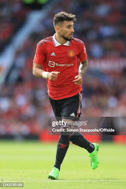 Alex Telles of Manchester United looks on during the Pre-Season Friendly match between Manchester United and Rayo Vallecano at Old Trafford on July...