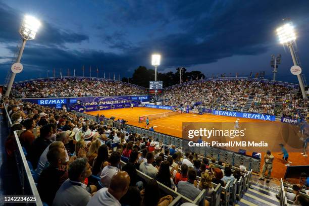 View of the stadium during Mens Single final match on Day 8 of the 2022 Croatia Open Umag at Goran Ivanisevic ATP Stadium on July 31, 2022 in Umag,...