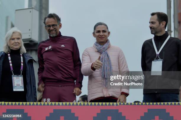 Javier Hidalgo , Director General of the Institute of Sport, and Ana Guevara , Director of the National Commission for Physical Culture and Sport,...