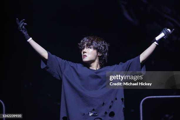 Hope performs during day 4 of Lollapalooza at Grant Park on July 31, 2022 in Chicago, Illinois.