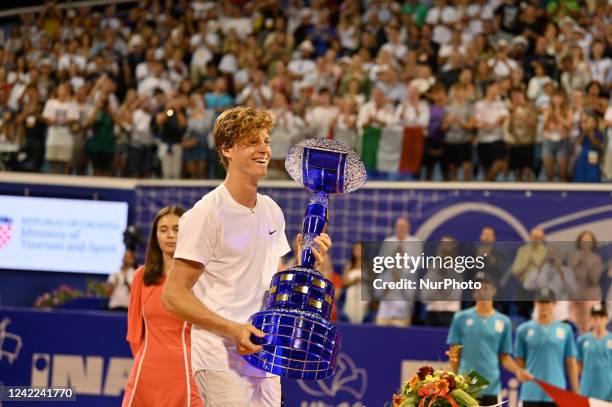 Jannik Sinner during the Tennis Internationals ATP Croatia Open Umag - Alcaraz vs Sinner on July 31, 2022 at the Umago in Umago, Croatia