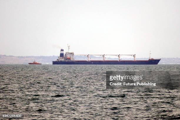 The Sierra Leone-flagged cargo ship Razoni loaded with 26,000 tonnes of Ukrainian corn leaves the Odesa port for Istanbul, Turkey, and later to the...