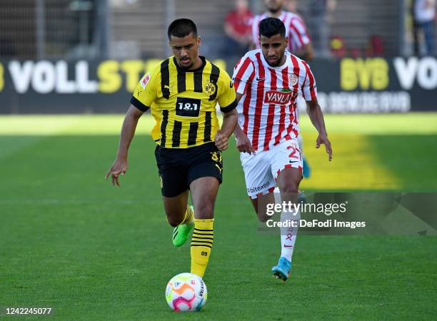 Lion Semic of Borussia Dortmund and Houssam Ghacha of Antalyaspor battle for the ball during the pre-season friendly match between Borussia Dortmund...