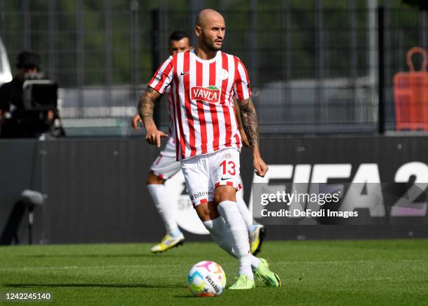 Fedor Kudryashov of Antalyaspor controls the ball during the pre-season friendly match between Borussia Dortmund and Antalyaspor on July 30, 2022 in...