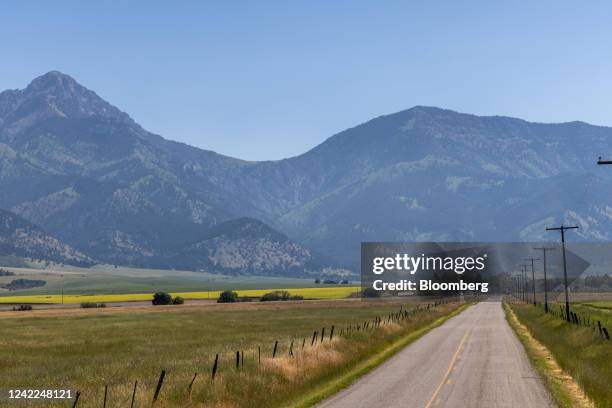 Fields along Springhill Road near Bozeman, Montana, US, on Wednesday, July 20, 2022. Across Montana's 147,000 square miles, the state government...