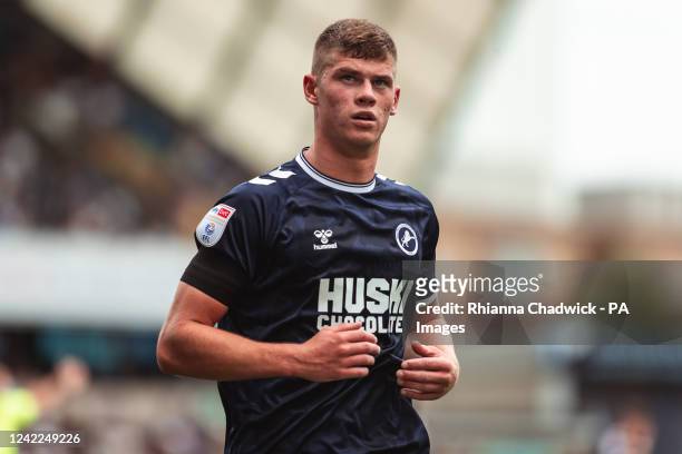Milwalls Charlie Cresswell during the Sky Bet Championship match at the The Den, London. Picture date: Saturday July 30, 2022.