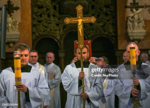 Representatives of all Jesuit religious houses from all over Poland take part in the Liturgy conducted by Archbishop Emeritus of Krakow, Cardinal...