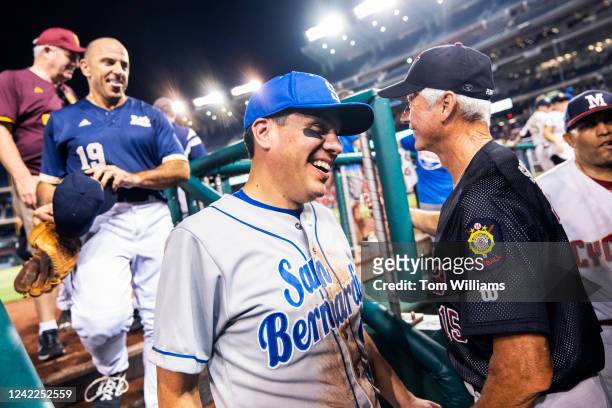 Rep. Pete Aguilar, D-Calif., is seen during the Congressional Baseball Game at Nationals Park on Thursday, July 28, 2022. The Republicans prevailed...