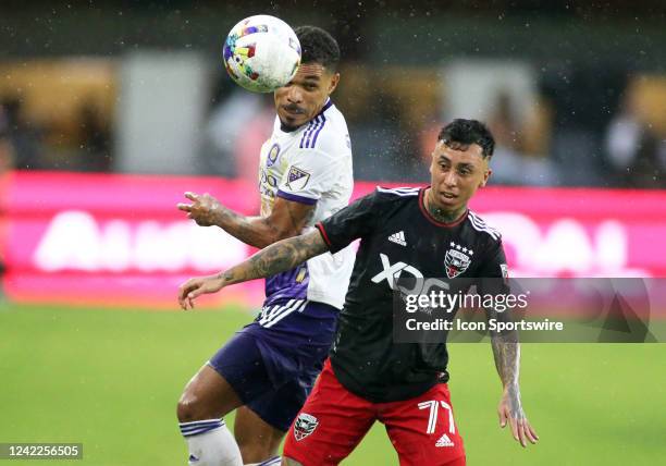 Orlando City SC midfielder Júnior Urso in action during an MLS match between Orlando City SC and DC United on July 31 at Audi Field in Washington, DC.