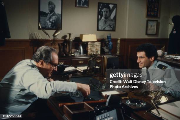 Los Angeles, CA Roger Bowen, Paul Kreppel appearing in the ABC-TV series 'At Ease'.