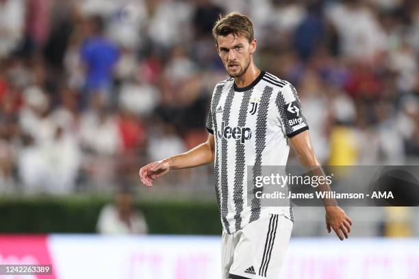 Daniele Rugani of Juventus during the pre season friendly between Real Madrid and Juventus at Rose Bowl on July 30, 2022 in Pasadena, California.