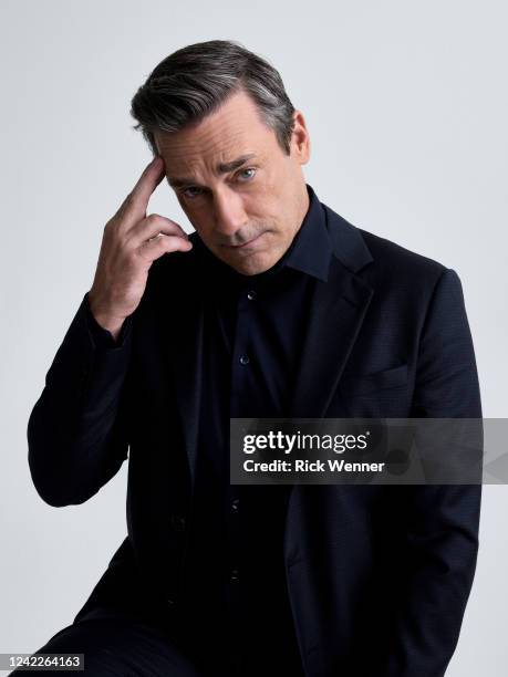 Jon Hamm from the film 'Corner Office' poses for a portrait during the 2022 Tribeca Film Festival at Spring Studio on June 09, 2022 in New York City.