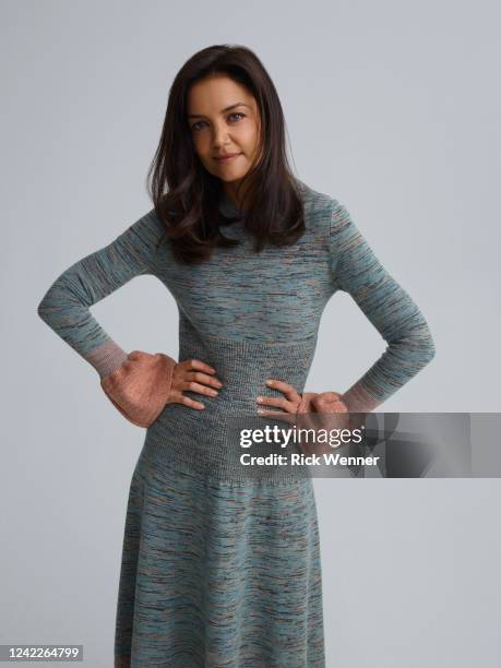 Katie Holmes from the film 'Alone Together' poses for a portrait during the 2022 Tribeca Film Festival at Spring Studio on June 14, 2022 in New York...