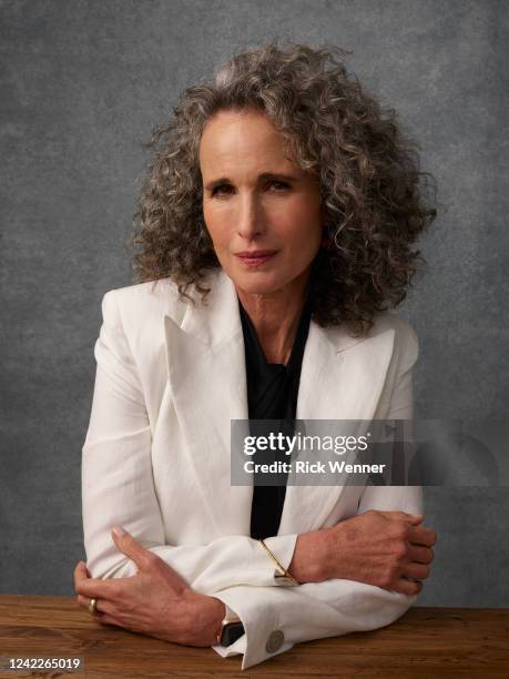 Andie MacDowell from the film 'Good Girl Jane' poses for a portrait during the 2022 Tribeca Film Festival at Spring Studio on June 11, 2022 in New...