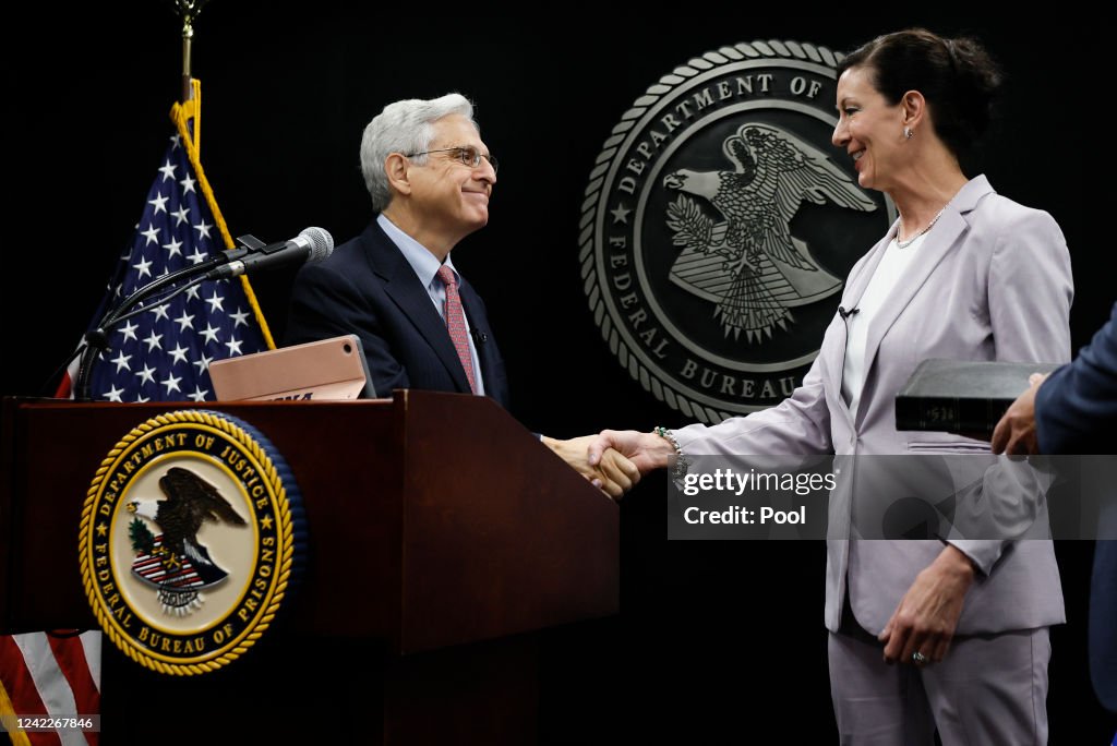 US Attorney General Garland Swears In Colette Peters As New Bureau Of Prisons Director