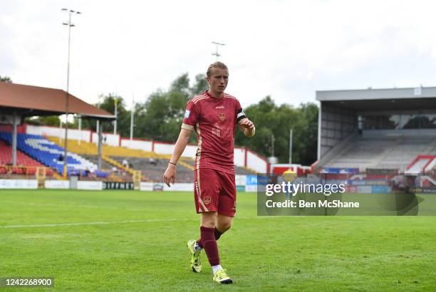 Dublin , Ireland - 31 July 2022; David Hurley of Galway United during the Extra.ie FAI Cup First Round match between Bluebell United and Galway...