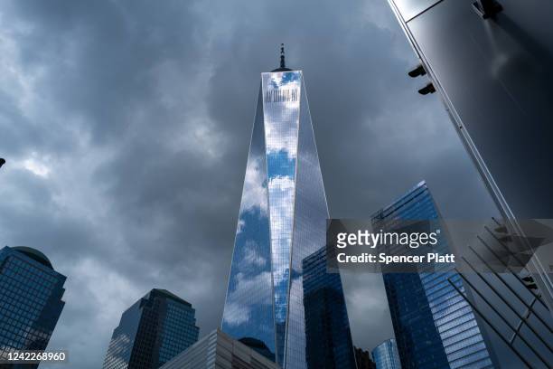 One World Trade Center towers above lower Manhattan a day after President Biden announced that the U.S. Killed al Qaeda leader Ayman al-Zawahiri in a...