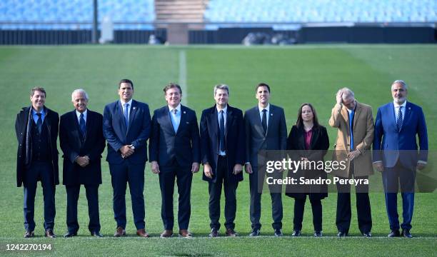 Ignacio Alonso president of the Uruguayan Football Association, Rodolfo D'Onofrio Vice-president of the Argentine Football Association, Robert...