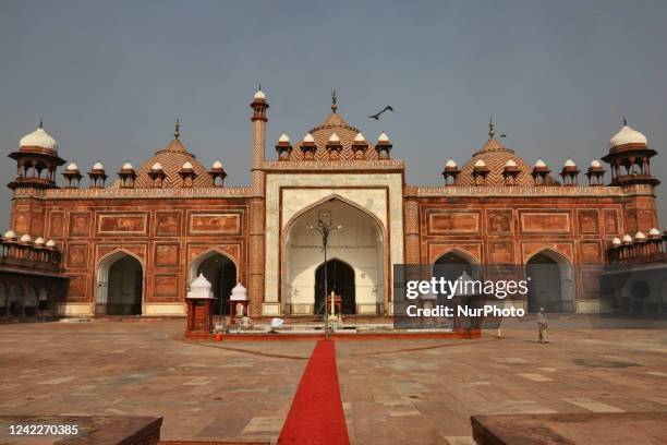 Jama Masjid in Agra, Uttar Pradesh, India, on May 05, 2022. The Jama Mosque is a 17th-century mosque and was built by Jahanara Begum, Padshah Begum...