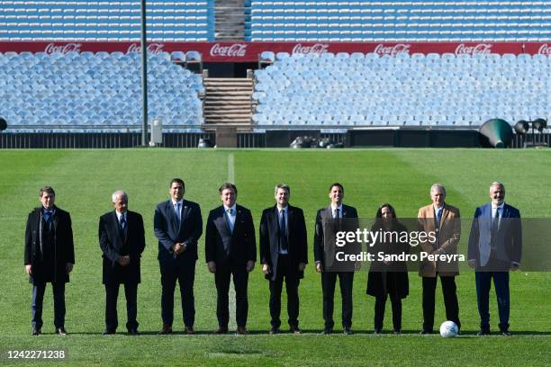 Ignacio Alonso president of the Uruguayan Football Association, Rodolfo D'Onofrio Vice-president of the Argentine Football Association, Robert...