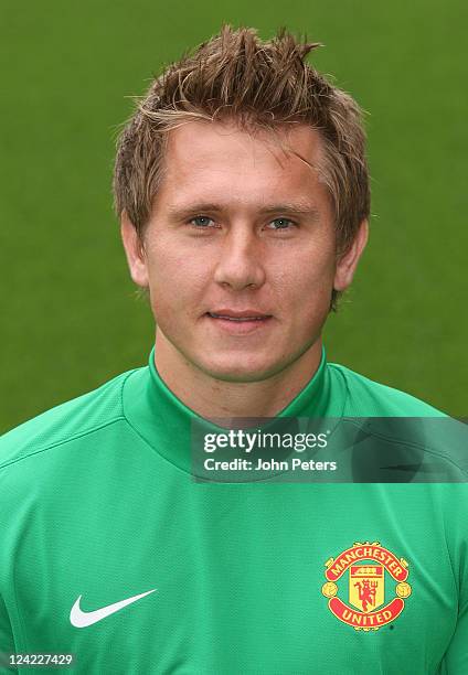 Tomasz Kuszczak of Manchester United poses at the annual club photocall at Old Trafford on September 9, 2011 in Manchester, England.