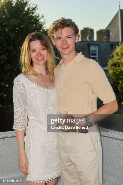 Talulah Riley and Thomas Brodie-Sangster attend Cowes Week 2022 on August 2, 2022 in Cowes, England.